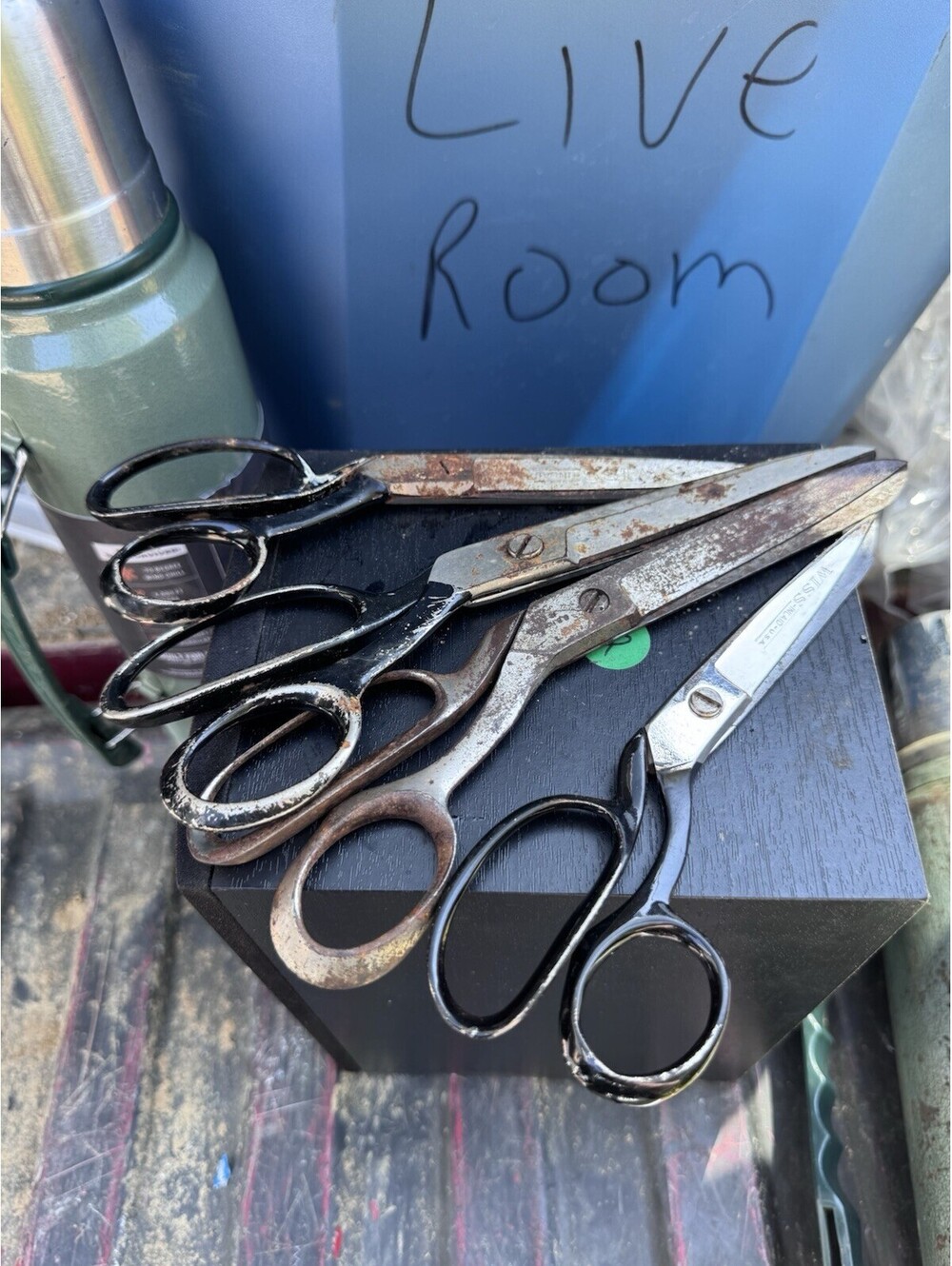Vintage Wiss Scissors Shears Lot of 4 Heavy Duty Forged Steel Tailor Sewing